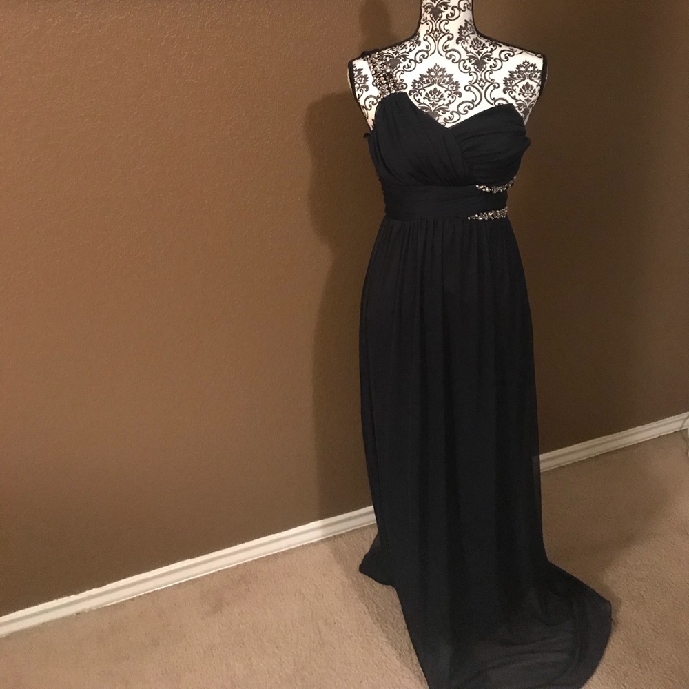 Blue single strap dress